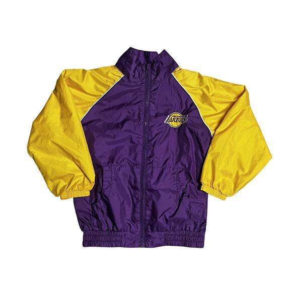 Los Angeles Lakers Jacket Kids 4T NBA Basketball Lightweight Zip Up Boys Girls - Picture 1 of 6
